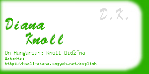 diana knoll business card